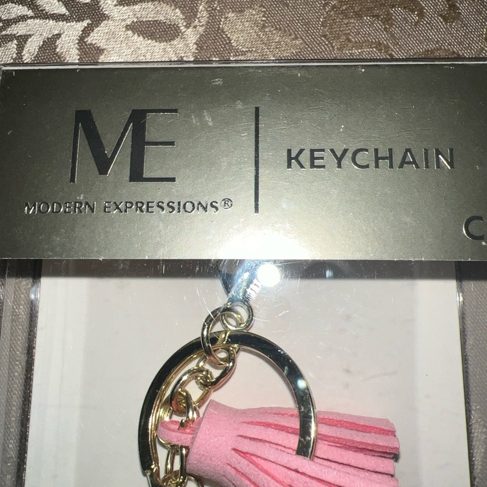 Modern Expressions "C” Monogram Keychain with Tassels - Picture 3 of 9